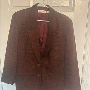 Chaus Rich Brown Textured Blazer